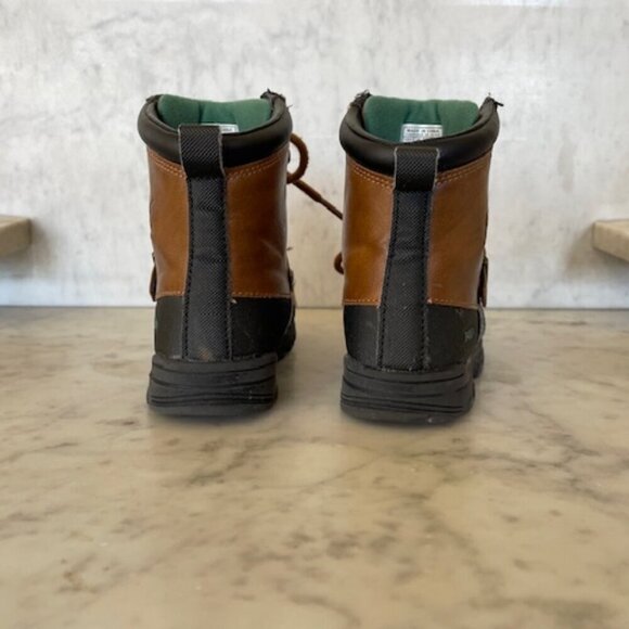 RALPH LAUREN POLO Brown Ankle Combat Dover Boots Size Child 10 - Picture 10 of 15